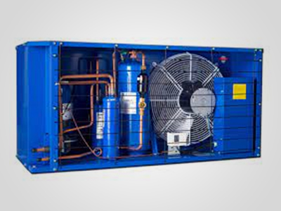 UNIDAD CONDENSADORA MARCA DANFOSS PARA R404 MODELO HJZ018D40Q DE 1.5HP MEDIA TEMPERATURA 220V 3 FASES
