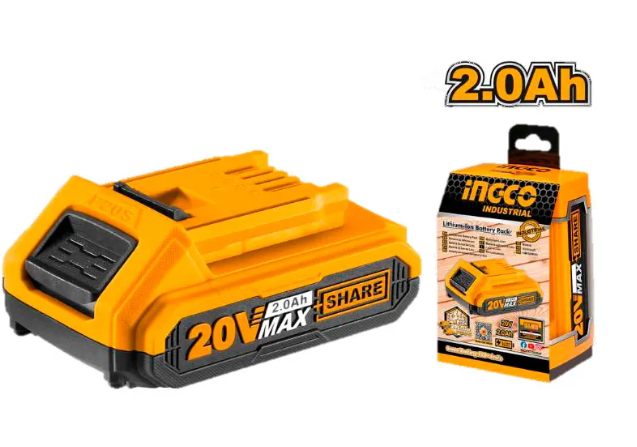 BATERIA ION LITIO 20 V 2AH PARA TALADRO FBLI20011 MARCA INGCO