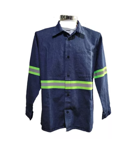 CAMISA CON REFLEJANTES VERDE TALLA GRANDE 