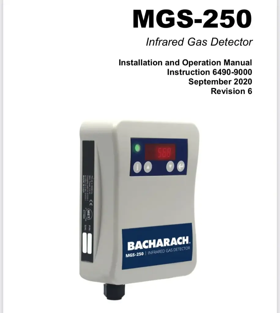 DETECTOR DE GAS INFRARROJO MCA. BACHARACH MGS-250 INFRARED R404A DETECTOR 