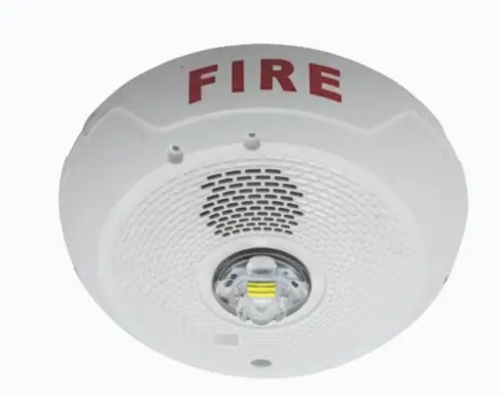 SIRENA CON LÁMPARA LED ESTROBOSCÓPICA, MONTAJE EN TECHO, NIVEL DE CANDELAS SELECCIONABLE, COLOR BLANCO MODELO:PC2WLED MARCA: SYSTEM SENSOR    