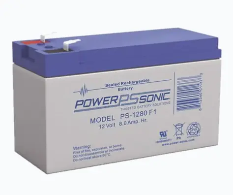 BATERÍA 12V, 8AH, PARA RESPALDO, TECNOLOGÍAS AGM/VRLA, 5 AÑOS VIDA ÚTIL, TERMINALES F1, RECONOCIDA UL MODELO: PS-1280-F1 MARCA: POWER SONIC