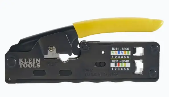 PONCHADORA/PELACABLES/CORTACABLES COMPACTA CON MATRACA PARA CONECTORES RJ45 Y RJ11/RJ12. PONCHA RJ45 Y RJ11/12 CON PRECISIÓN MECANISMO DE MATRACA ASEGURA TERMINACIÓN COMPLETA DISEÑO ERGONÓMICO PARA USO CON UNA MANO ACCIÓN LATERAL DIRECTA PARA CONTACTO UNIFORME INCORPORA DIAGRAMAS DE REFERENCIA RÁPIDA DE CABLEADO MODELO: VDV-226-107 MARCA:  KLEIN TOOLS 