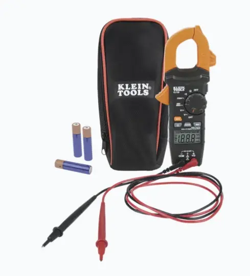 AMPERÍMETRO DIGITAL DE GANCHO DE RANGO AUTOMÁTICO DE 400 A CA. MEDICIÓN DE CORRIENTE CA Y NCVT CON PINZA INTEGRADA PANTALLA LCD RETROILUMINADA PARA BAJA LUMINOSIDAD RANGO AUTOMÁTICO Y RETENCIÓN DE DATOS Y VALORES RESISTENTE A CAÍDAS DESDE 2 METROS CLASIFICACIÓN CAT III 600 V, DOBLE AISLAMIENTO MODELO: CL-120 MARCA: KLEIN TOOLS 