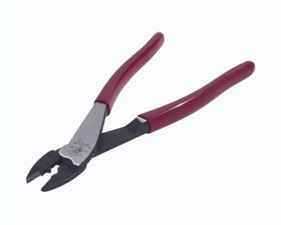 PINZA PONCHADORA/CORTADORA DE CONECTORES 10 A 22 AWG PONCHA TERMINALES 10-22 AWG CON O SIN AISLAMIENTO CORTACABLES REFORZADO PARA MAYOR DURABILIDAD PUNTA CÓNICA PARA ESPACIOS REDUCIDOS MATRICES MARCADAS PARA FÁCIL IDENTIFICACIÓN MANGOS ACOJINADOS PLÁSTICOS PARA COMODIDAD MODELO: 1005-SEN MARCA: KLEIN TOOLS 