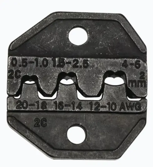 MATRIZ PONCHADORA, TERMINALES SIN AISLAMIENTO O DE CILINDRO ABIERTO, 10-20 AWG. COMPATIBLE CON PINZA PONCHADORA VDV200-010 COMPATIBLE CON MARCO DE PINZA VDV200-010 DIMENSIONES PRECISAS PARA TERMINACIONES EXACTAS PARA TERMINALES 10-20AWG SIN AISLAMIENTO CUMPLE O SUPERA NORMAS COMUNES PESO LIGERO: 64 G (2.2 OZ) MODELO: VDV-205-036 MARCA: KLEIN TOOLS 