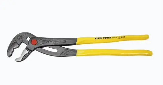 PINZA DE EXTENSIÓN DE 12 PULGADAS, AJUSTE RÁPIDO. MORDAZAS CON MÚLTIPLES PUNTOS PARA MÁXIMA TORSIÓN BOTÓN PULSADOR PARA AJUSTE RÁPIDO EN CUALQUIER POSICIÓN DISEÑO COMPACTO IDEAL PARA ESPACIOS REDUCIDOS SUPERFICIE CON DIENTES TEMPLADOS PARA MENOR DESGASTE AGARRES AMPLIOS PARA MAYOR COMODIDAD MODELO: D504-12B MARCA: KLEIN TOOLS  