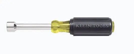 DESARMADOR DE CAJA DE 5/16'' CUSHION-GRIP™️ CON BARRA DE 7.6 CM BARRA DE 7.6 CM PARA APLICACIONES ESTÁNDAR CUSHION-GRIP PARA MAYOR TORSIÓN Y COMODIDAD CROMADO DE CALIDAD PARA RESISTENCIA A LA CORROSIÓN CODIFICADO POR COLOR PARA FÁCIL IDENTIFICACIÓN BRIDAS INTERNAS PARA ANCLAJE FIRME Y SEGURO MODELO: 630-5/16 MARCA: KLEIN TOOLS 