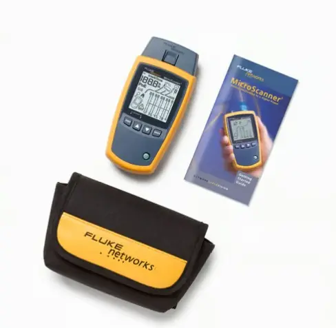 VERIFICADOR DE RED MICROSCANNER2, PARA COMPROBACIÓN DE REDES DE VOZ, DATOS Y VIDEO, CON PANTALLA LCD RETROILUMINADA PANTALLA CON MAPA DE CABLEADO GRÁFICO INTEGRADO MEDICIÓN DE LONGITUD Y DISTANCIA A FALLOS EXACTA COMPATIBLE CON CABLES DE BAJO VOLTAJE VERIFICACIÓN SIMULTÁNEA DE DATOS, VOZ Y VIDEO INCLUYE ADAPTADOR PRINCIPAL WIREMAP Y GUÍA MULTILINGÜE MODELO: MS2-100 MARCA: FLUKE NETWORKS 