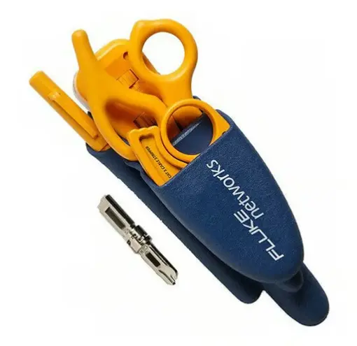 KIT DE HERRAMIENTAS PRO-TOOL™️ IS40, PARA INSTALACIONES PROFESIONALES DE REDES Y TELECOMUNICACIONES KIT COMPLETO PARA CORTAR, PELAR Y CONECTAR INCLUYE HERRAMIENTA DE IMPACTO D814 AVANZADA TIJERAS D-SNIPS PARA CORTES PRECISOS Y LIMPIOS PELADOR DE CABLE CON CUCHILLA EVERSHARP 66/110 BOLSA ERGONÓMICA DUR-A-GRIP PARA FÁCIL TRANSPORTE MODELO: 11291000 MARCA: FLUKE NETWORKS 