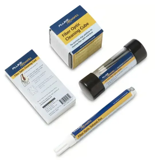 KIT DE CONSUMIBLES DE LIMPIEZA DE FIBRA ÓPTICA, PARA 260 PROCESOS DE LIMPIEZA ELIMINA CONTAMINANTES DE MÚLTIPLES TIPOS DE CONECTORES OPERACIÓN SIMPLE CON INSERCIÓN Y PRESIÓN INCLUYE BASTONCILLOS LIMPIADORES PARA PUERTOS DE 2.5 MM COMPATIBLE CON KIT MEJORADO DE LIMPIEZA ÓPTICA SOPORTA CONECTORES SC, ST, FC, LC, Y MÁS MODELO: NFC-KIT-BOX MARCA: FLUKE NETWORKS 