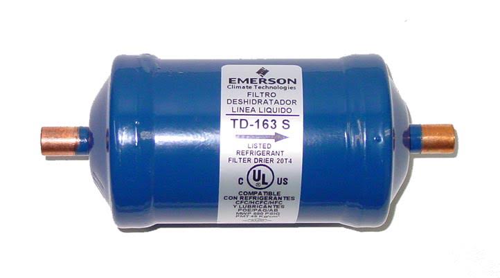 FILTRO DESHIDRÁTADOR DE LÍQUIDO MODELO TD163 SOLDABLE 3/8" MARCA EMERSON
