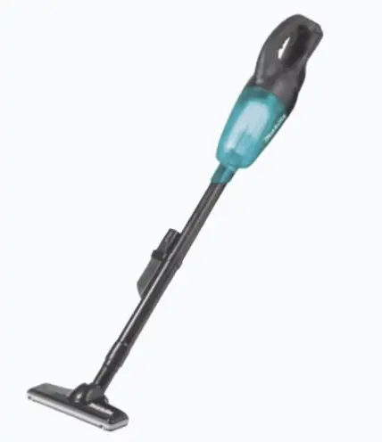 ASPIRADORA INALÁMBRICA DE 18V, INCLUYE BOQUILLAS HASTA 15 MINUTOS DE USO CONTINUO CON BATERÍA 18V SISTEMA DE FILTRACIÓN DE 2 ETAPAS EFICIENTE FUNCIONA SIN BOLSA PARA LIMPIEZA RÁPIDA PESO LIGERO DE 1.2 KG REDUCE FATIGA INCLUYE PRE-FILTRO Y BOLSA RECOLECTORA MODELO: DCL180ZB MARCA: MAKITA 