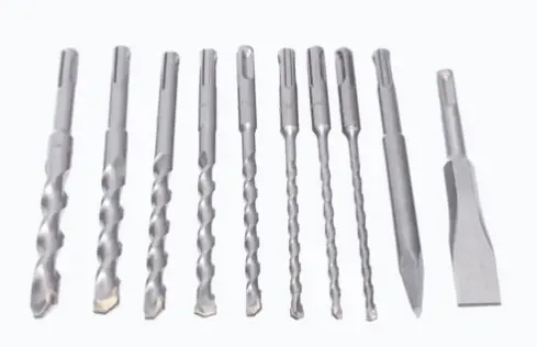 JUEGO CON 10 PIEZAS DE BROCAS Y CINCELES SDS PLUS KIT DE 10 PIEZAS DE BROCAS ESPECIALIZADAS INCLUYE MÚLTIPLES TAMAÑOS, MÁXIMA UTILIDAD LARGO ESTÁNDAR DE 6-1/4 PULGADAS CADA BROCA INCLUYE CINCEL DE MEDIDAS 20 X 140 MM BROCAS PRECISAS PARA USO PROFESIONAL MODELO: D-45820 MARCA: MAKITA 