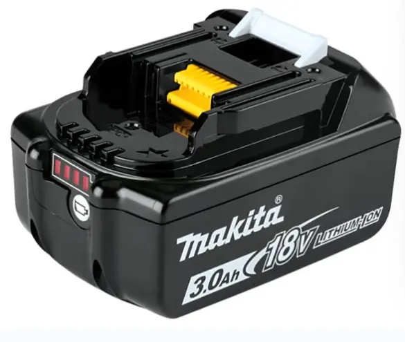 BATERÍA LXT LITIO-ION DE 18V 3 AH, CON LED INDICADOR DE NIVEL DE CARGA. TENSIÓN DE BATERÍA 18V PARA ALTO RENDIMIENTO AMPERAJE 3.0 AH PARA MAYOR DURACIÓN BATERÍA TIPO LXT PARA HERRAMIENTAS AVANZADAS INDICADOR DE CARGA PARA MONITOREO PRECISO COMPATIBILIDAD EXCLUSIVA CON CARGADORES MAKITA MODELO: BL1830B MARCA: MAKITA 