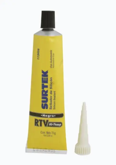 SILICÓN PARA ALTAS TEMPERATURAS /COLOR NEGRO/ TUBO 70 G. SILICÓN RESISTENTE HASTA 344 °C PERMANECE FLEXIBLE BAJO ALTAS TEMPERATURAS RESISTENTE A PRESIONES ELEVADAS CONTENIDO DE 70 GRAMOS VULCANIZACIÓN A TEMPERATURA AMBIENTE MODELO: SYS-113-458 MARCA: SURTEK 