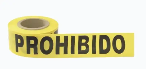 CINTA PARA BARRICADA "PROHIBIDO EL PASO" DE 100 M Y ANCHO DE 3". IMPRESIÓN PARA SEÑALIZACIÓN EN ÁREAS RESTRINGIDAS CINTAS FABRICADAS CON POLIPROPILENO RESISTENTE ADITIVOS QUE PROTEGEN CONTRA INTEMPERIE ANCHO 76 MM, LONGITUD 100 M, ESPESOR 0.4 MM COLOR AMARILLO CON LEYENDA 'PROHIBIDO EL PASO' MODELO: SYS-137299 MARCA: SURTEK 