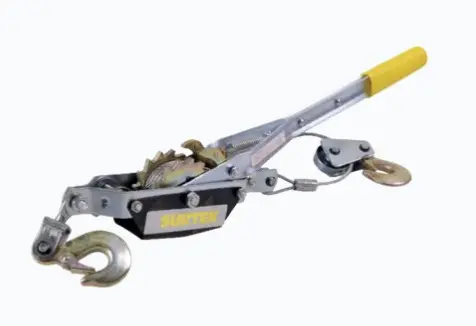 MALACATE/MINI GRUA 4 TONELADAS DE TIRO C/CABLE 6MM CONSTRUCCIÓN COMPLETA EN ACERO PARA MÁXIMA DURABILIDAD GANCHOS DE ACERO FORJADO PARA MAYOR SEGURIDAD DIENTES TRIPLE UNIÓN CON DOBLE ENGRANE PRECISO CAPACIDAD DE TIRO DE 4 TONELADAS CABLE DE 6 MM Y 1.83 M DE LONGITUD MODELO: 151-203 MARCA: SURTEK 