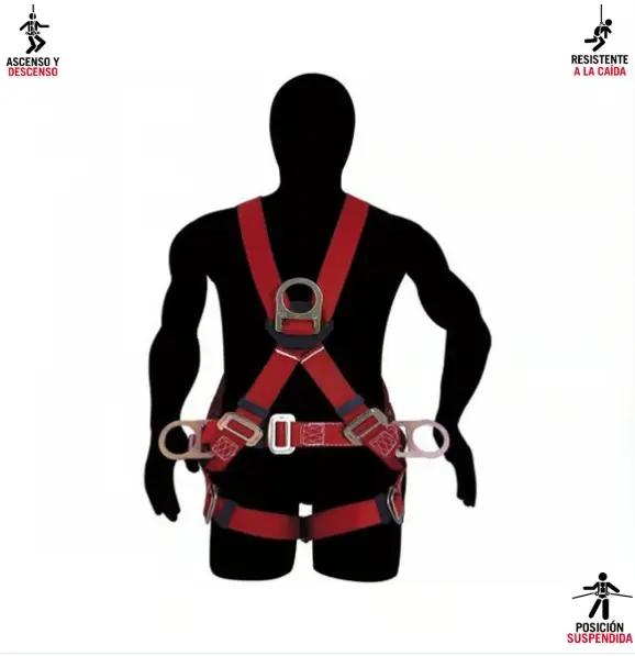 ARNÉS DE SUSPENSIÓN CON CINTURÓN TALLA 40-44 HEBILLA DE RÁPIDA CONEXIÓN PARA SEGURIDAD ANILLO EN D FORJADO, ACERO ZINCADO RESISTENCIA A LA TENSIÓN: 3,090 KG CUMPLE NORMAS ANSI A10.14 Y Z 359.1 TALLA 40/44, DISEÑO ANTICAÍDAS MODELO: SYS-USA7B MARCA: URREA 