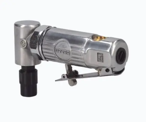 MOTO-TOOL NEUMÁTICO 1/4" / 22,000 RPM / ANGULAR. VELOCIDAD SIN CARGA DE 22,000 RPM CONSUMO DE AIRE EFICIENTE A 4 SCFM DESALOJO DE AIRE FRONTAL EFECTIVO BOQUILLA DE ACOPLAMIENTO 1/4' ESTÁNDAR OPERACIÓN ACÚSTICA A 95 DB MODELO: SYS-UP-875 MARCA: URREA 