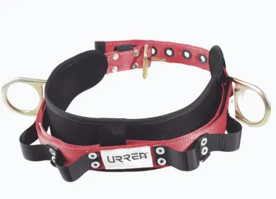 CINTURÓN PARA LINIERO, TALLA 40, CON BANDAS PARA PORTA HERRAMIENTAS Y DOS ANILLOS TIPO D. BANDA DE NEOPRENO RESISTENTE A TENSIÓN EXTREMA BANDA DE NYLON 4'' PROPORCIONA ACOLCHONAMIENTO SUPERIOR CUMPLE NORMAS ANSI A10.14 Y ANSI Z 359.1 INCLUYE DOS ANILLOS TIPO D PARA SEGURIDAD DISEÑO CON 4 COMPARTIMENTOS PARA HERRAMIENTAS MODELO: SYS-USC01M MARCA: URREA 