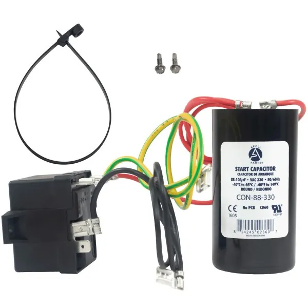 APPLI PARTS APHS-1 START KIT PARA AIRE ACONDICIONADO INCLUYE CAPACITOR DE ARRANQUE 88-108MFD 330V Y RELAY POTENCIAL PARA EQUIPOS 1-3 T COMPRESORES SCROLL Y RECIPROCANTES 208-244V, 1PH