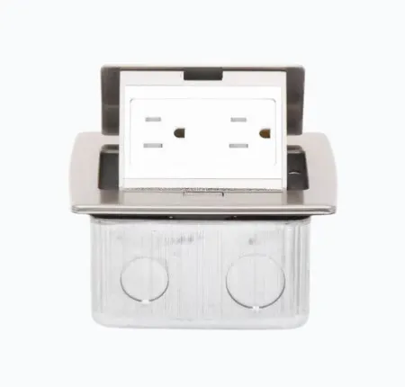 MINI CAJA DE PISO RECTANGULAR EN ACERO INOXIDABLE CON 2 CONTACTOS ELÉCTRICOS (11000-21201) VOLTAJE DE OPERACIÓN 127 V, CORRIENTE MÁXIMA 15 A ACABADO EN ACERO INOXIDABLE DE ALTA RESISTENCIA DIMENSIONES COMPACTAS: 12.4 X 12 X 7.2 CM SISTEMA CUMPLE NORMAS EIA/TIA-569-A CONTACTOS CERTIFICADOS ANCE PARA SEGURIDAD GARANTIZADA MODELO: TH-MC-PC MARCA: THORSMAN