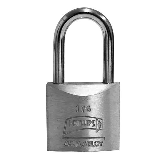 CANDADO METALICO DE GANCHO LARGO MODELO 116 GL MARCA PHILIPS