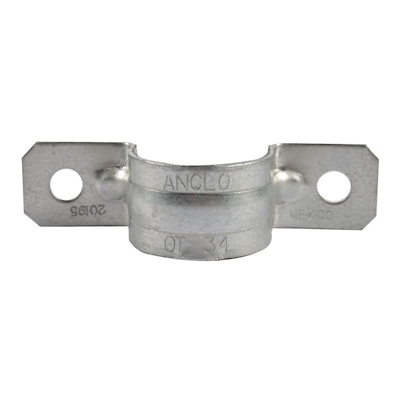 ABRAZADERA OMEGA PARA PARED GRUESA 3/4 DE PULGADA PLATA