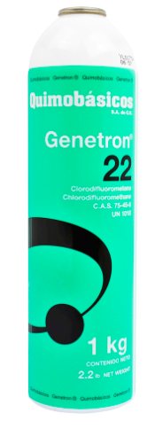 GAS REFRIGERANTE MARCA GENETRON R22 LATA DE KILO