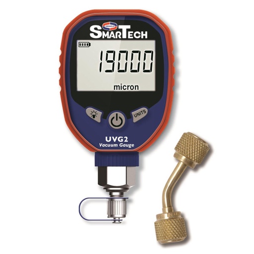 VACUOMETRO DIGITAL SMARTECH CON PANTALLA ILUMINADA MODELO UVG2, MARCA UNIWELD RANGO 0-19000 MICRONES, RESOLUCION 1 MICRON