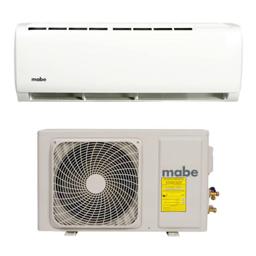 Aire Acondicionado tipo Mini Split marca MABE de 1 TR para R410A a 115v Solo Frío eficiencia convencional