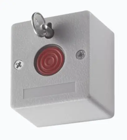 BOTÓN DE PÁNICO CABLEADO / COMPATIBLE CON CUALQUIER PANEL DE ALARMA MODELO: DS-PD1-EB MARCA: HIKVISION                                                      