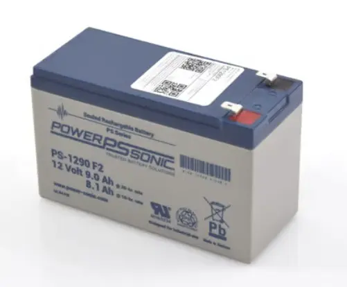 BATERÍA 12V,9AH, PARA RESPALDO, TECNOLOGÍAS AGM/VRLA, 5 AÑOS VIDA ÚTIL, TERMINALES F2, RECONOCIDA UL MODELO: PS-1290-F2 MARCA: POWER SONIC