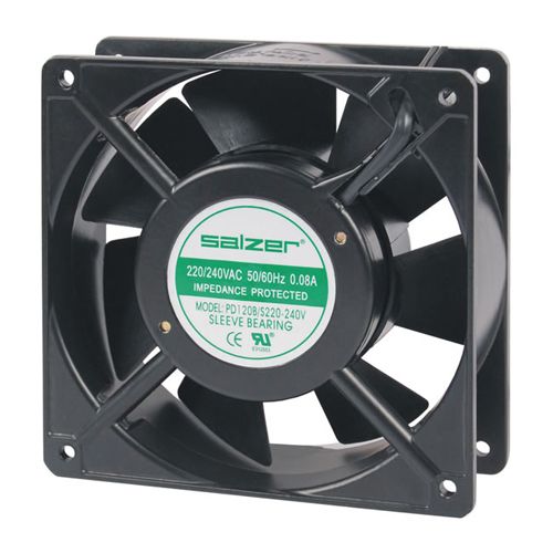 VENTILADOR TIPO SANDWICH A 127V DIMENSIONES 120 x 120 x 38 MM MARCA SALZER 