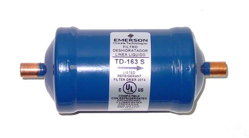 FILTRO DESHIDRÁTADOR DE LÍQUIDO MODELO TD163 SOLDABLE 3/8" MARCA EMERSON