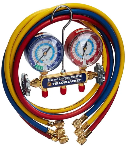 MANIFOLD CON MANÓMETROS PARA R22/404A/134A CON MANGUERAS DE 60” MODELO 42006 MARCA YELLOW JACKET